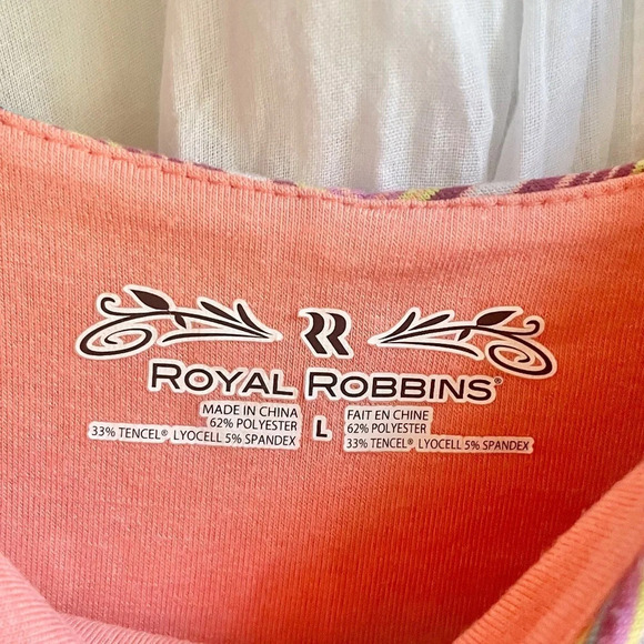 85%OFF❣️Royal Robbins Pink Chevron Striped Sleeveless Dress, L - Picture 4 of 8